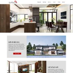Giao diện Website giới thiệu công ty thiết kế kiến trúc, nội thất giống Ahome