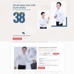 Giao diện Website bán áo sơ mi