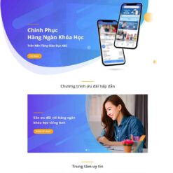 Giao diện Website giới thiệu ứng dụng giáo dục