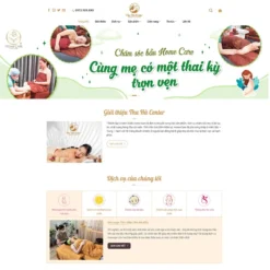 Giao diện Website dịch vụ chăm sóc mẹ và bé