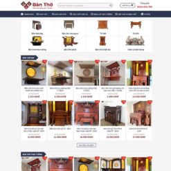 Giao diện Website bán bàn thờ