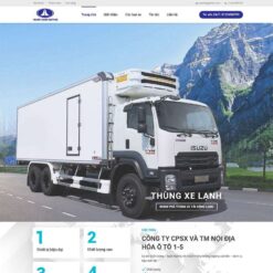 Giao diện Website bán xe tải đông lạnh