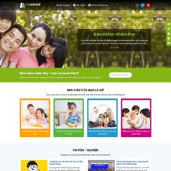 Giao diện Website giới thiệu dịch vụ bảo hiểm