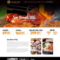Giao diện Website giới thiệu nhà hàng bbq