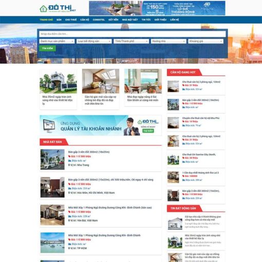 Giao diện Website bất động sản 28