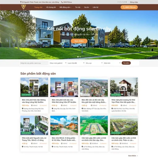Giao diện Website bất động sản 36