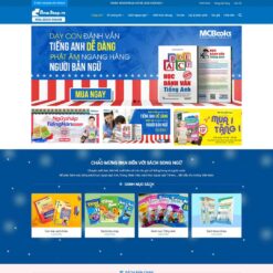 Giao diện Website Shop bán sách, ebook