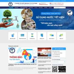 Giao diện Website xí nghiệp cấp nước