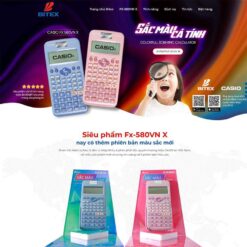 Giao diện Website bán máy tính casio