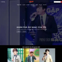 Giao diện Website giới thiệu ca sỹ