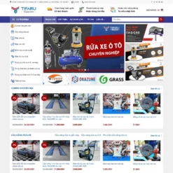 Giao diện Website bán thiết bị rửa xe ô tô