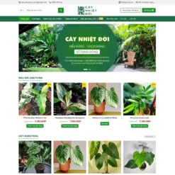Giao diện Website bán cây xanh 02