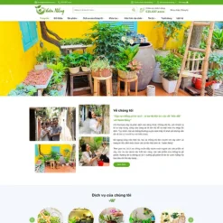 Giao diện Website bán cây xanh, tiểu cảnh 03