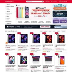 Giao diện Website bán điện thoại, laptop, phụ kiện giống CellphoneS