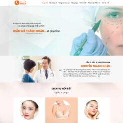 Giao diện Website dịch vụ thẩm mỹ, phòng khám