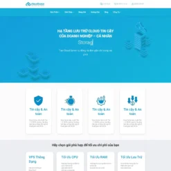 Giao diện Website dịch vụ Cloud Server