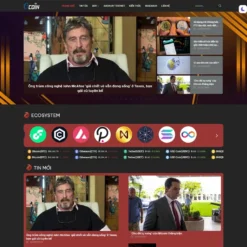 Giao diện Website tin tức bitcoin, crypto