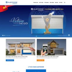 Giao diện Website công ty cửa nhôm, cửa cuốn