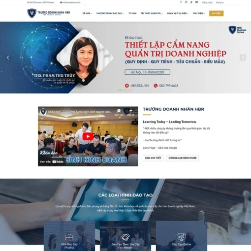 Giao diện Website đào tạo doanh nhân 02