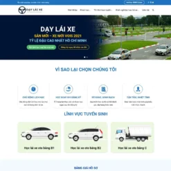 Giao diện Website dạy lái xe 02