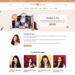 Giao diện Website khóa học dạy trang điểm