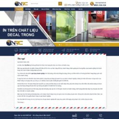 Giao diện Website dịch vụ thi công dán decal