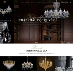 Giao diện Website bán đèn cao cấp