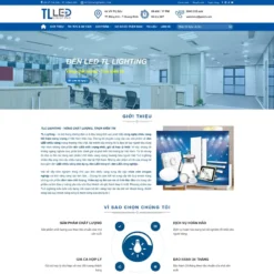 Giao diện Website công ty sản xuất đèn Led