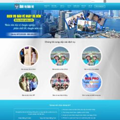 Giao diện Website công ty, dịch vụ bảo vệ