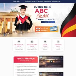 Giao diện Website du học nghề