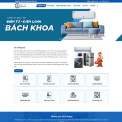 Giao diện Website dịch vụ sửa chữa điện lạnh