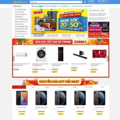 Giao diện Website điện máy xanh