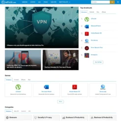 Giao diện Website download phần mềm