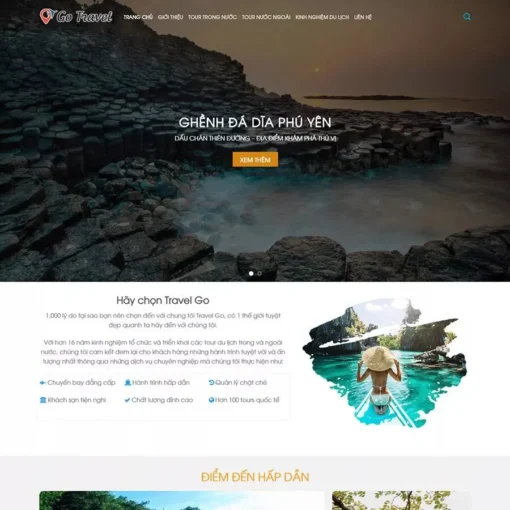 Giao diện Website du lịch 04