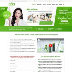 Giao diện Website đào tạo chủ Spa