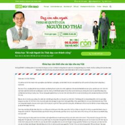 Giao diện Website khóa học đào tạo