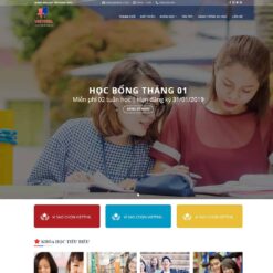 Giao diện Website trung tâm đào tạo anh ngữ, du học