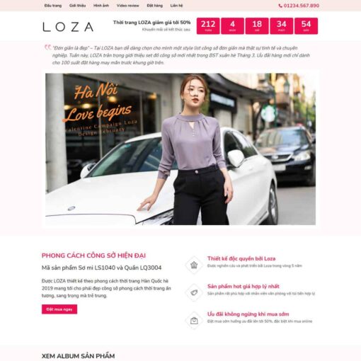 Giao diện Website bán thời trang, quần áo