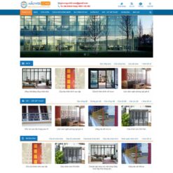 Giao diện Website cơ khí, nhôm kính