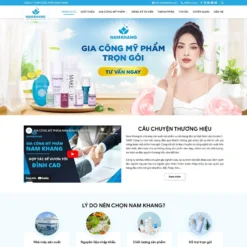 Giao diện Website gia công mỹ phẩm