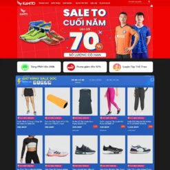 Giao diện Website bán giày dép, đồ thể thao