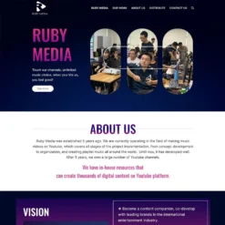Giao diện Website công ty media network