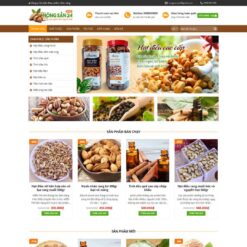 Giao diện Website bán hạt điều, thực phẩm