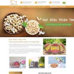 Giao diện Website bán hạt điều, thực phẩm 02
