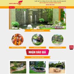 Giao diện Website thi công hồ cá Koi, Tiểu cảnh