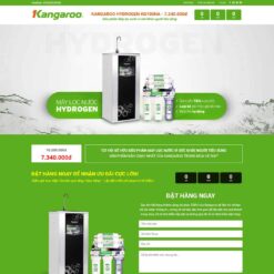 Giao diện Website lading page bán giới thiệu máy lọc nước