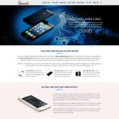 Giao diện Website dịch vụ sửa chữa, thay kính điện thoại