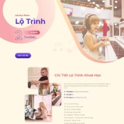 Giao diện Website khóa học đàn Piano
