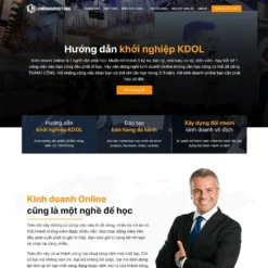 Giao diện Website khóa học kinh doanh online