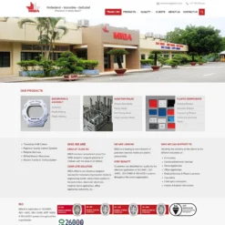 Giao diện Website công ty sản xuất linh kiện
